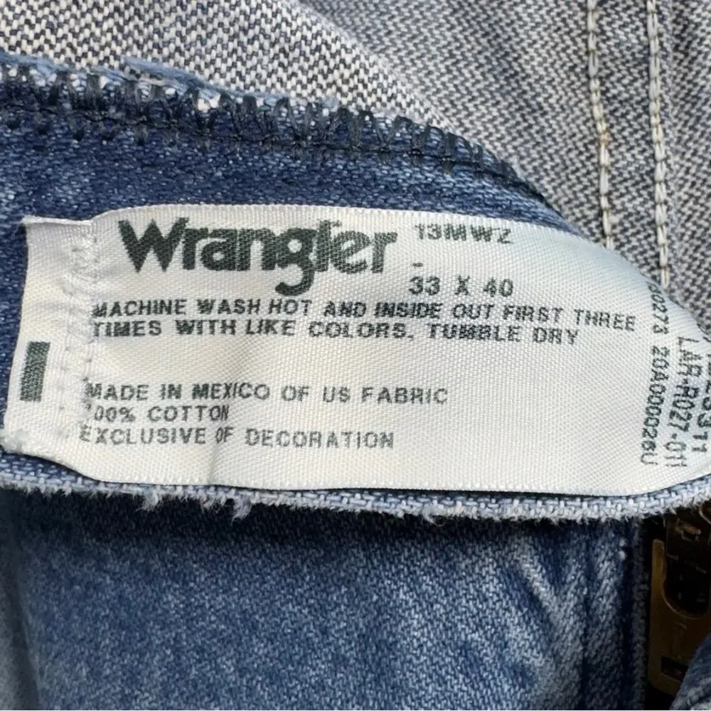 WRANGLER Vintage 80s 90s Patch Pocket Denim Jeans X-Long Tall Mens 33x40